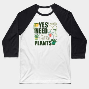 Plant Lover Plant Lady Plant Mom Pot Head Funny Baseball T-Shirt